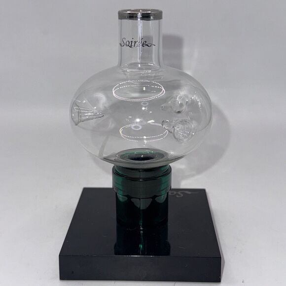 Soiree Premier In-Bottle Wine Aerator Etched Glass/ Blown Glass with stand - Picture 2 of 4